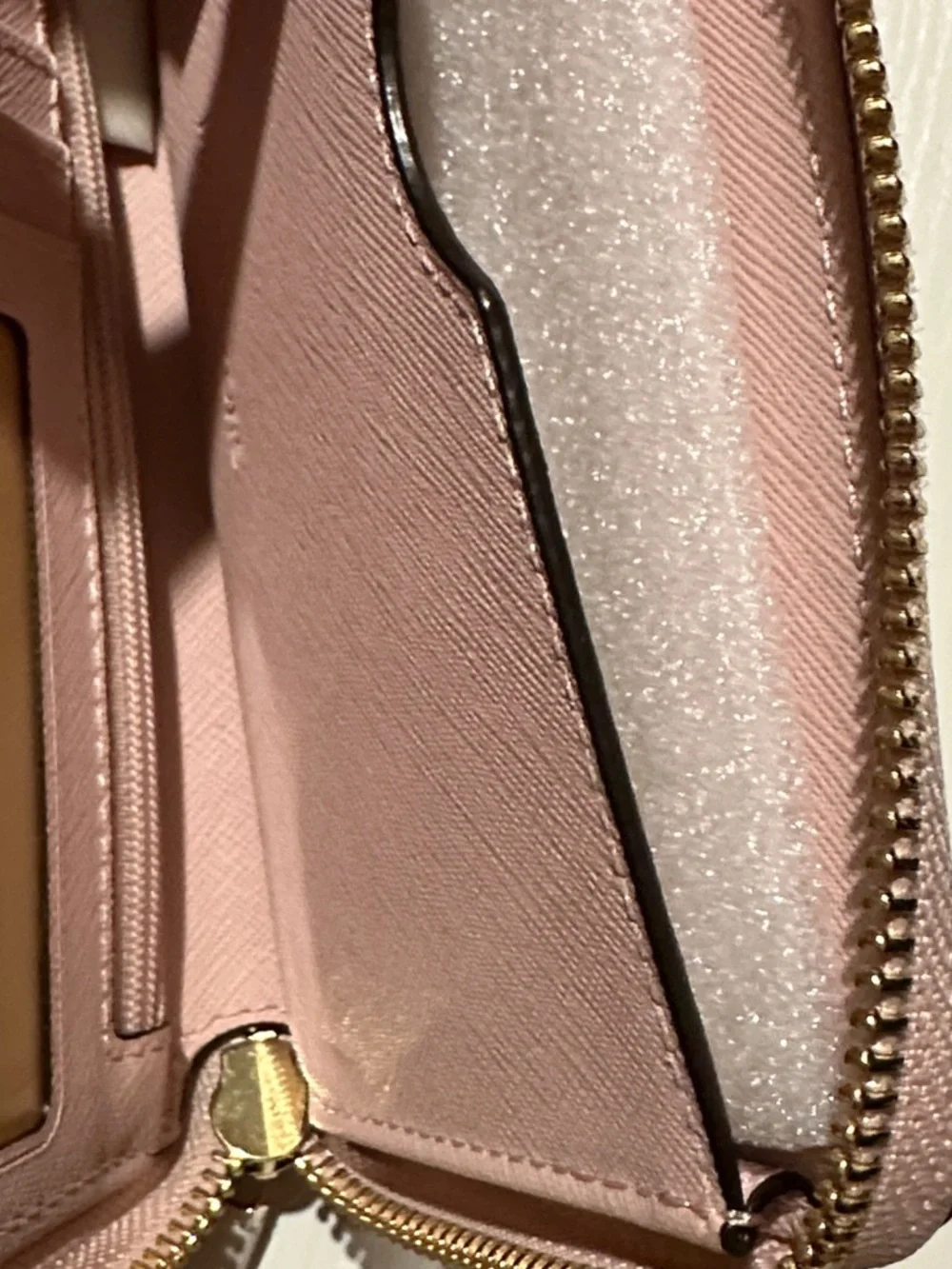 Michael Kors Dusty Pink Pebbled Leather Wristlet Wallet